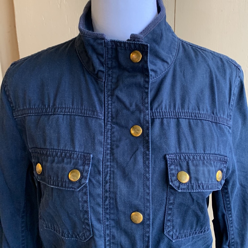 J Crew Sz XS Navy Blue Field Jacket - Picture 2 of 8